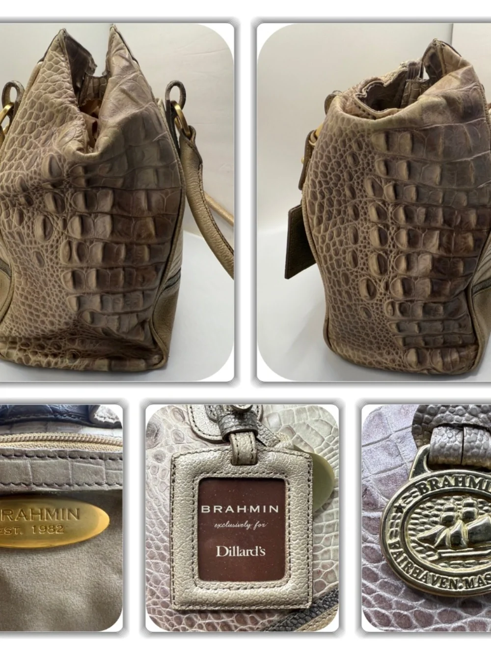RECHERCHE BRAHMIN EXCLUSIVELY FOR DILLARD'S LIMITED EDITION CROC PURSE/HANDBAG!